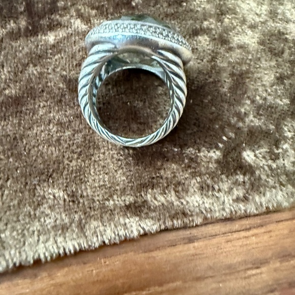 David Yurman Prasiolite and diamond ring - Picture 4 of 6